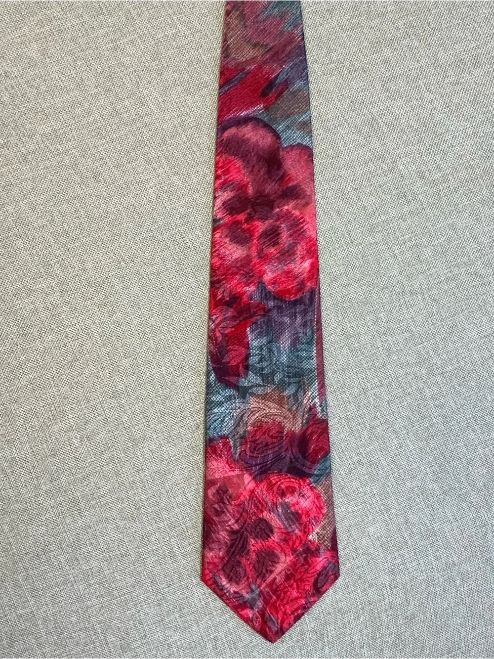 Jeremy Slade Extra Long Abstract Floral Statement Tie